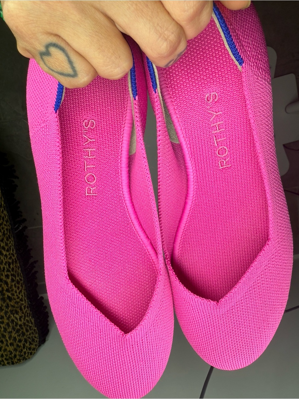 Rothy's Women's Dragonfruit Knit Ballet Flats NWOT